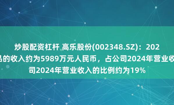 炒股配资杠杆 高乐股份(002348.SZ)：2024年对美国出口产品的收入约为5989万元人民币，占公司2024年营业收入的比例约为19%